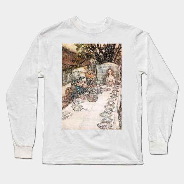 Alice In Wonderland - Arthur Rackham - 5 Long Sleeve T-Shirt by Illustration Station